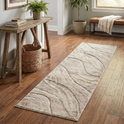 Santiago Modern Abstract Geometric Carved Rugs - Quarry Design - 2 Colours Available