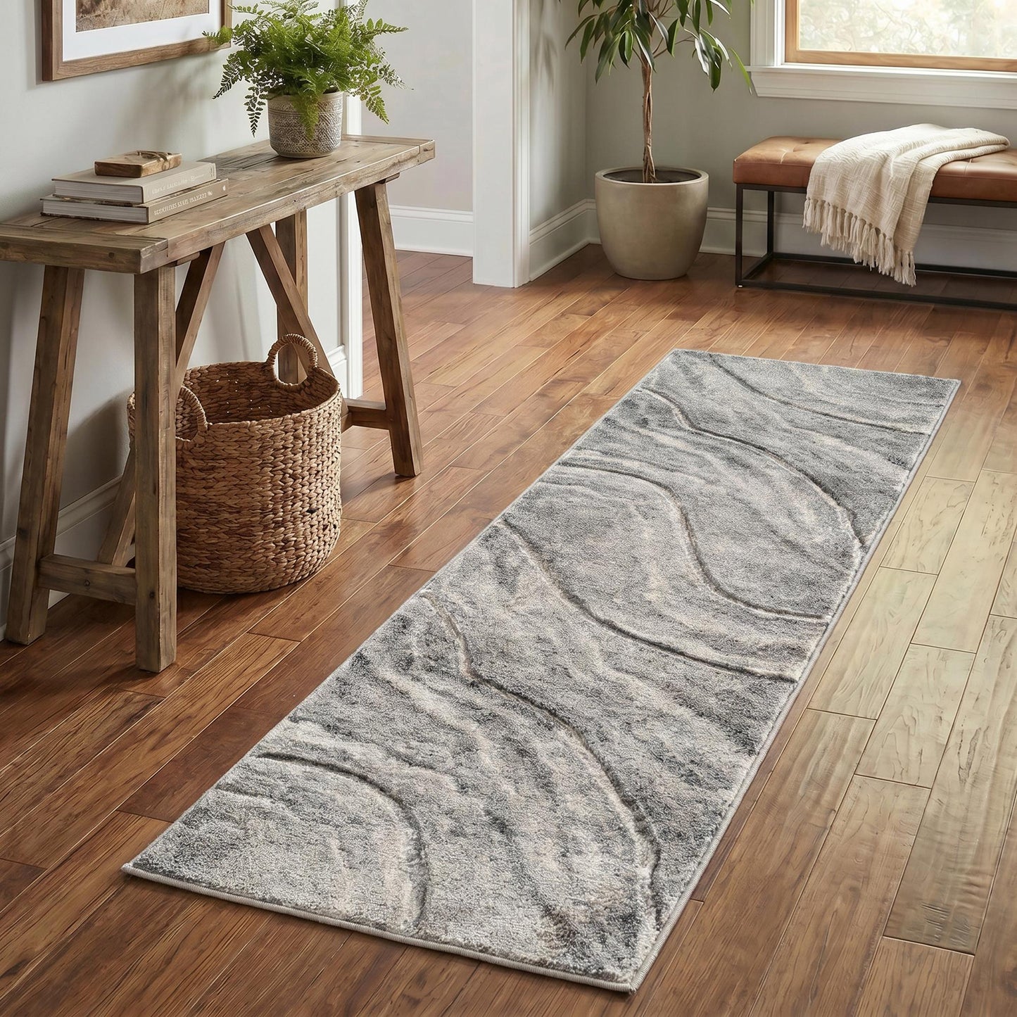Santiago Modern Abstract Geometric Carved Rugs - Quarry Design - 2 Colours Available