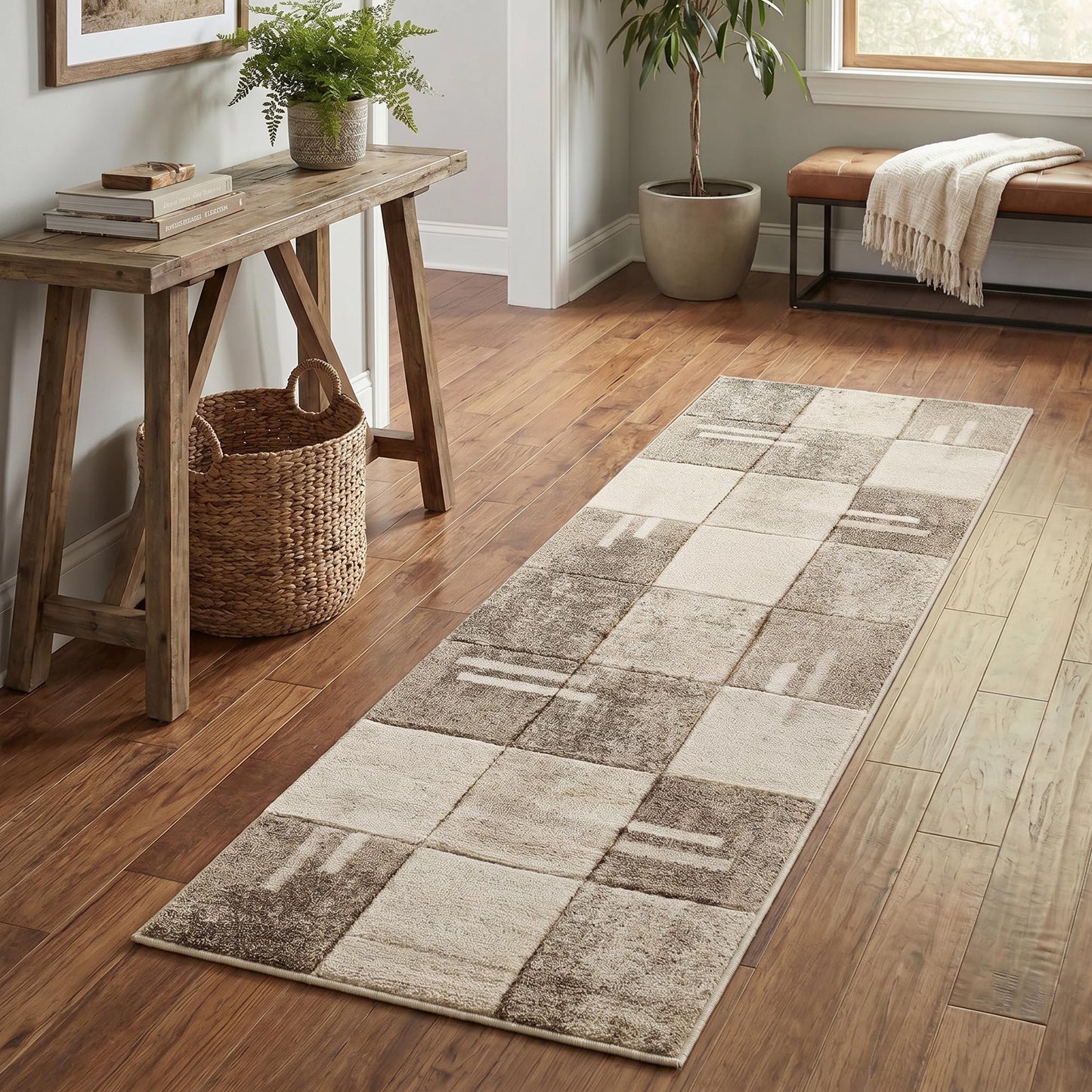 Santiago Modern Abstract Geometric Carved Rugs - Blend Design - 2 Colours Available