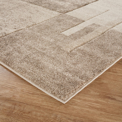 Santiago Modern Abstract Geometric Carved Rugs - Tiles Design - 2 Colours Available
