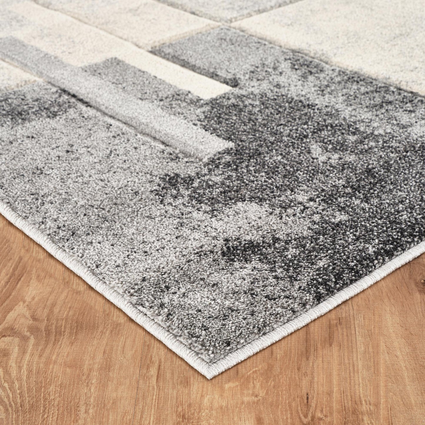 Santiago Modern Abstract Geometric Carved Rugs - Tiles Design - 2 Colours Available