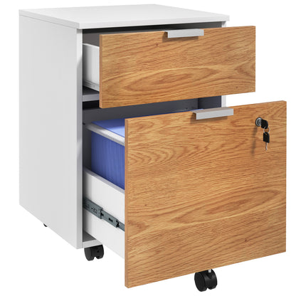2 Drawer Filing Cabinet with Adjustable Hanging Bars for A4 and Letter