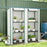 3 Tier Lean-to Mini Greenhouse with Green Hemmed Edging, White