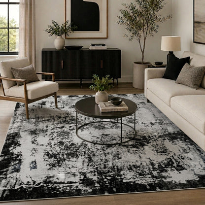 Serenity Modern Abstract Acrylic Area Rug – Contemporary Style for Living Room, Bedroom or Hallway