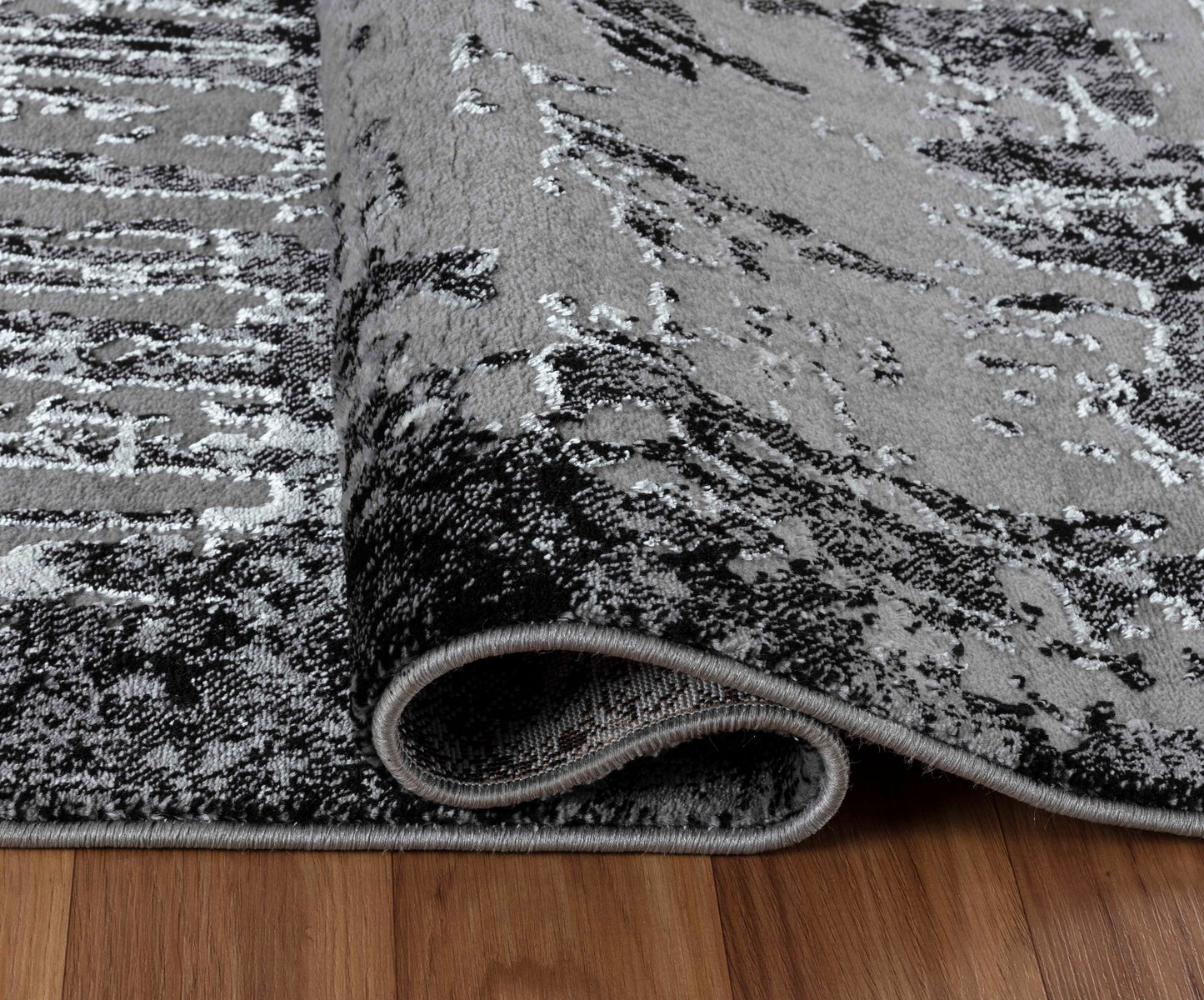 Serenity Modern Abstract Abrasion Area Rug – Contemporary Style for Living Room, Bedroom or Hallway - 3 Colours Available