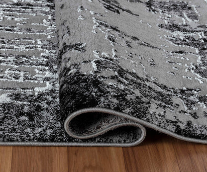 Serenity Modern Abstract Abrasion Area Rug – Contemporary Style for Living Room, Bedroom or Hallway - 3 Colours Available