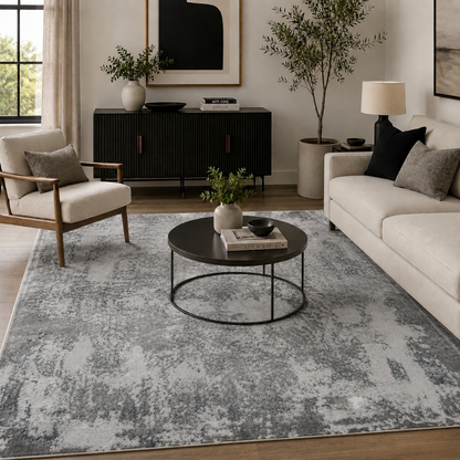 Serenity Modern Abstract Acrylic Area Rug – Contemporary Style for Living Room, Bedroom or Hallway