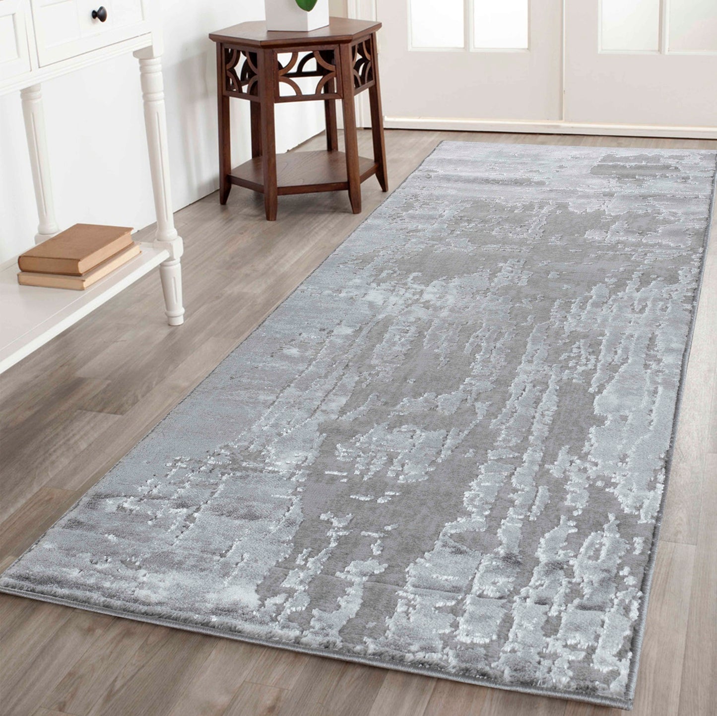 Serenity Modern Abstract Abrasion Area Rug – Contemporary Style for Living Room, Bedroom or Hallway - 3 Colours Available