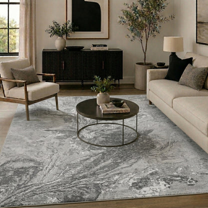 Serenity Modern Abstract Area Rug – Flowing Water-Inspired Design for Living Room, Bedroom, Hallway - 3 Colours Available