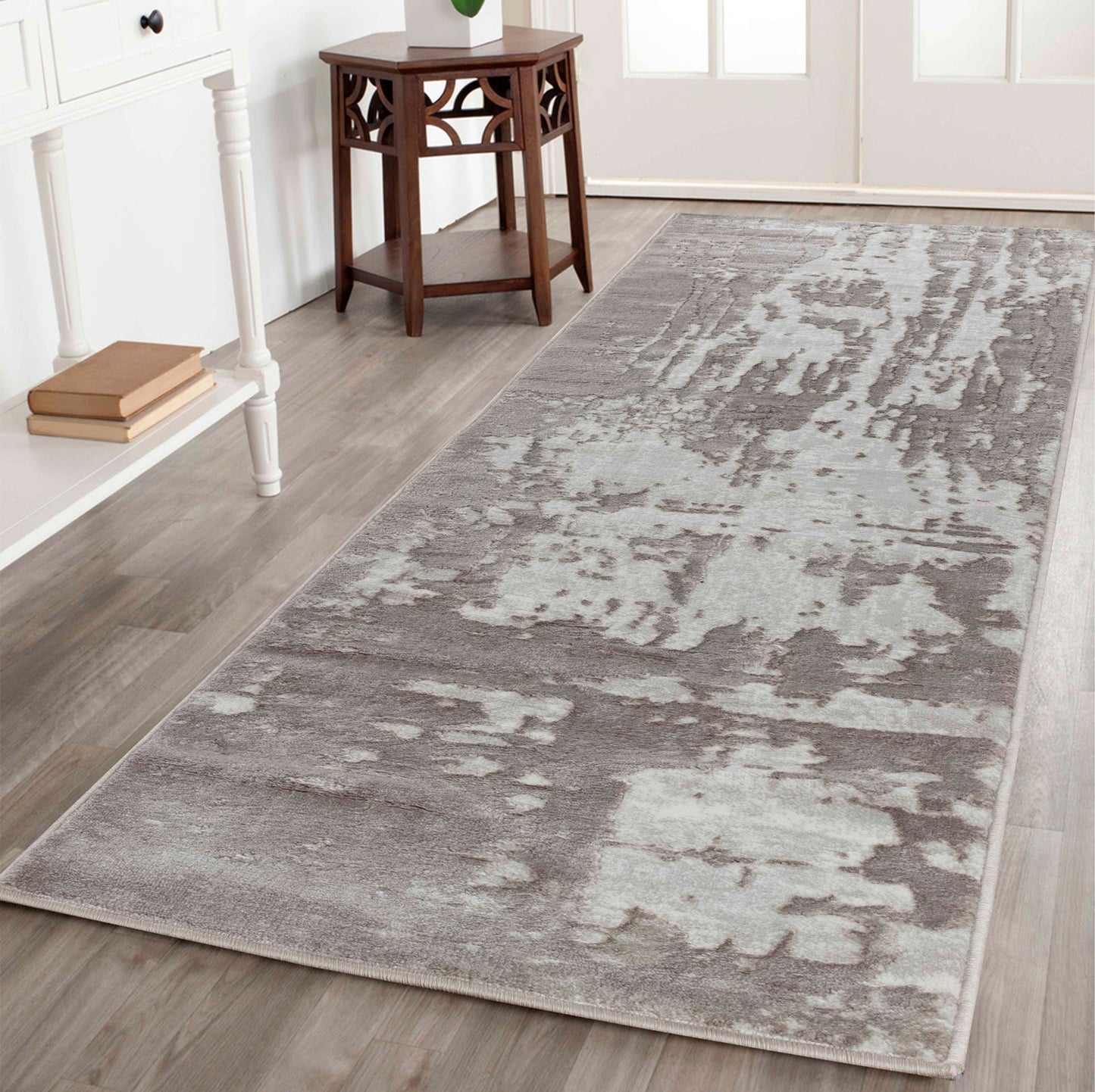Serenity Modern Abstract Abrasion Area Rug – Contemporary Style for Living Room, Bedroom or Hallway - 3 Colours Available