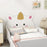 ZONEKIZ Toddler Bed, Kids Bedroom Furniture Unicorn Design for 3-6 Years Old, 143 x 74 x 67 cm, White