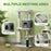 132cm Cat Tree for Indoor Cats w/ Scratching Posts, Light Grey