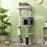 132cm Cat Tree for Indoor Cats w/ Scratching Posts, Light Grey