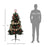 5ft Artificial Christmas Tree with LED Lights and Red Decorations