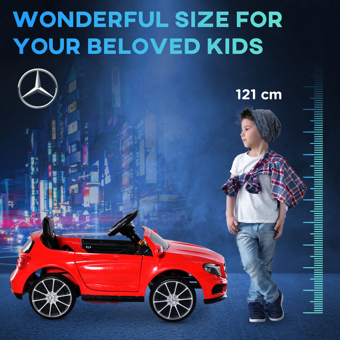 Compatible for 6V Kids Ride On Car Mercedes Benz GLA Licensed Toy toddler with Music Remote Control Rechargeable HeadTwo Speed Red