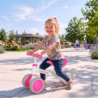 Balance Bike with 135° Steering Limit for Toddlers 1-2 Years, Pink