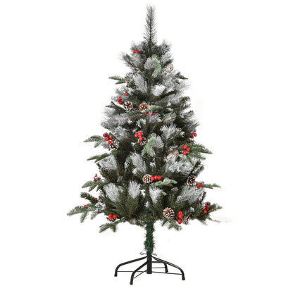 4FT Artificial Snow Dipped Christmas Tree Xmas Holiday Pencil Tree Green