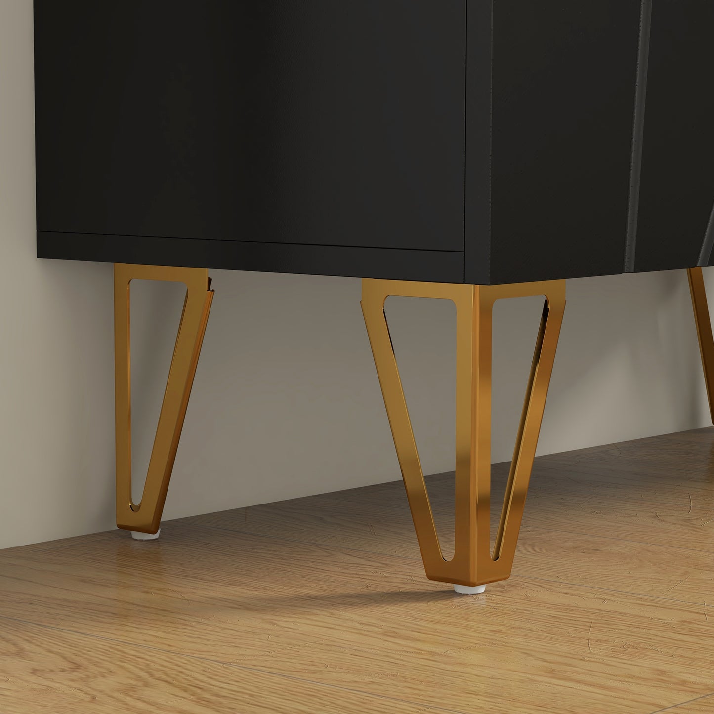 Shoe Storage Cabinet with Soft-Close Hinges and Adjust Shelves, Black