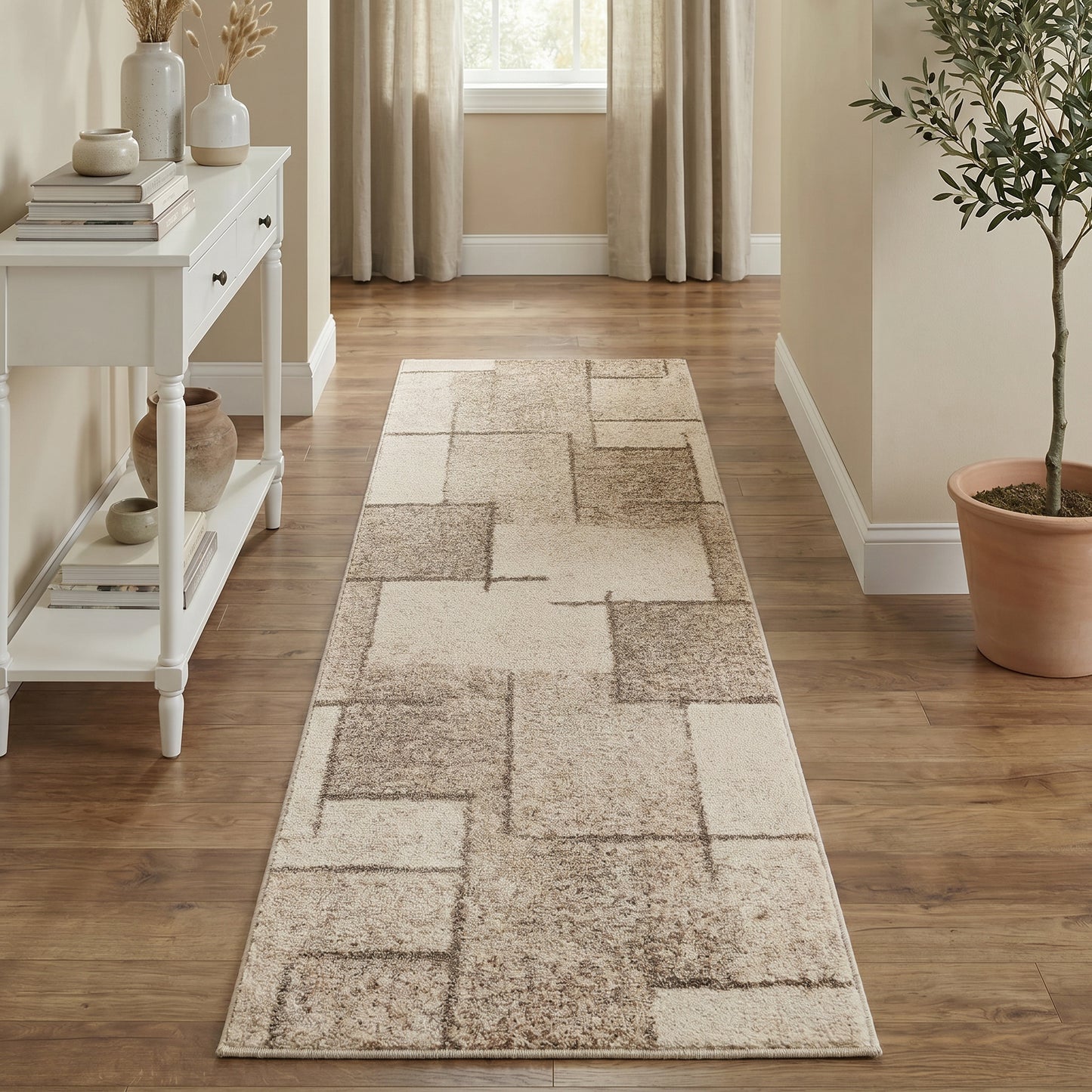 Rhodes Sketch Modern Living Room Contemporary Geometric Area Rugs - 3 Colours Available