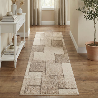 Rhodes Sketch Modern Living Room Contemporary Geometric Area Rugs - 3 Colours Available