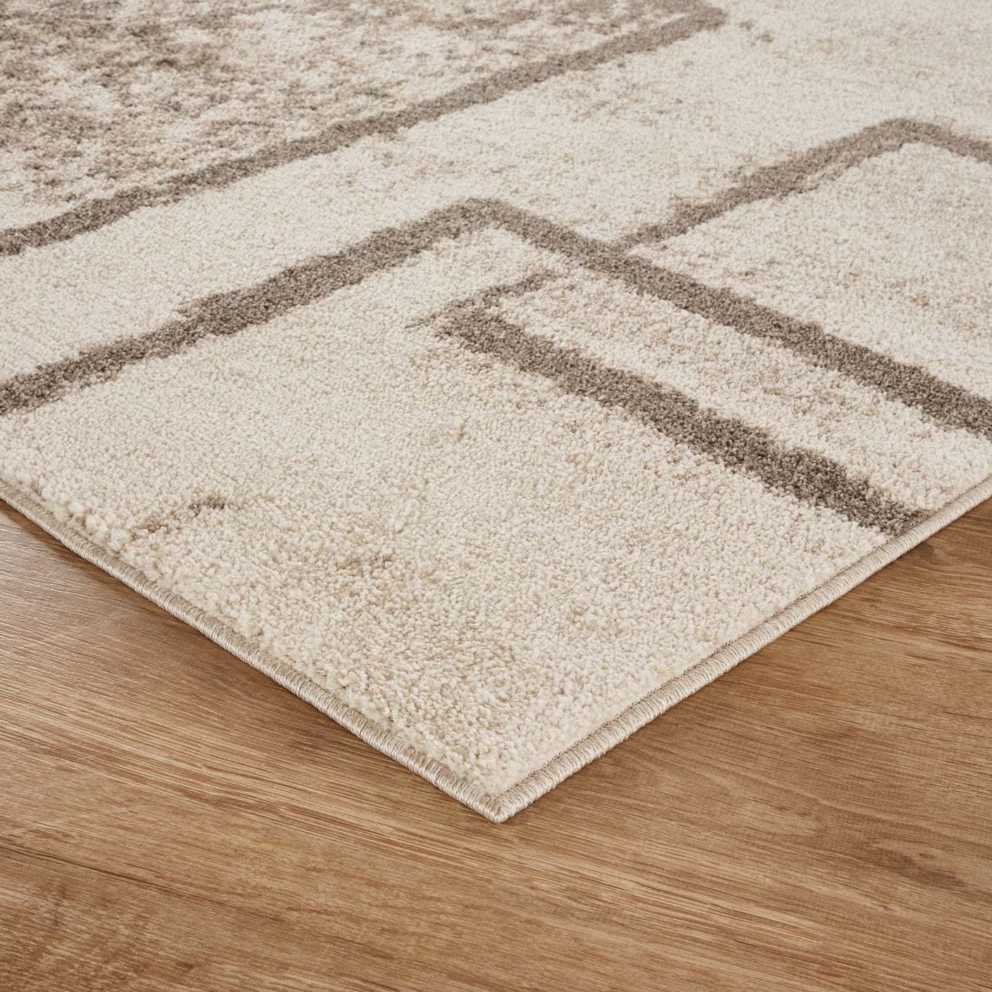 Rhodes Sketch Modern Living Room Contemporary Geometric Area Rugs - 3 Colours Available