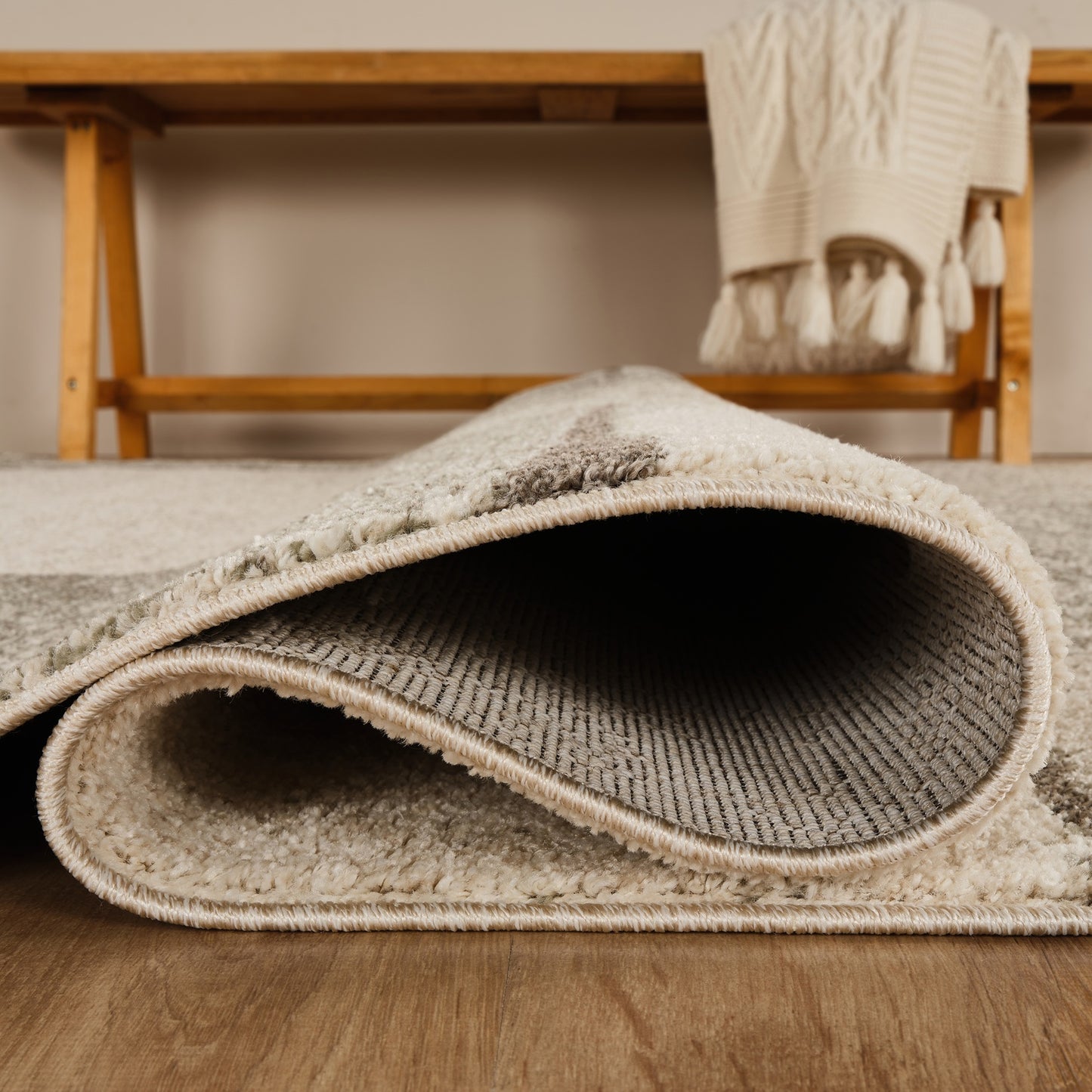 Rhodes Sketch Modern Living Room Contemporary Geometric Area Rugs - 3 Colours Available
