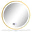 Illuminated Bathroom LED Mirror 60cm Round Wall Mounted Mirror Gold