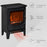 Electric Fireplace Stove, Free standing Fireplace Heater with Realistic Flame Effect, Overheat Safety Protection, 900W/1800W, Black