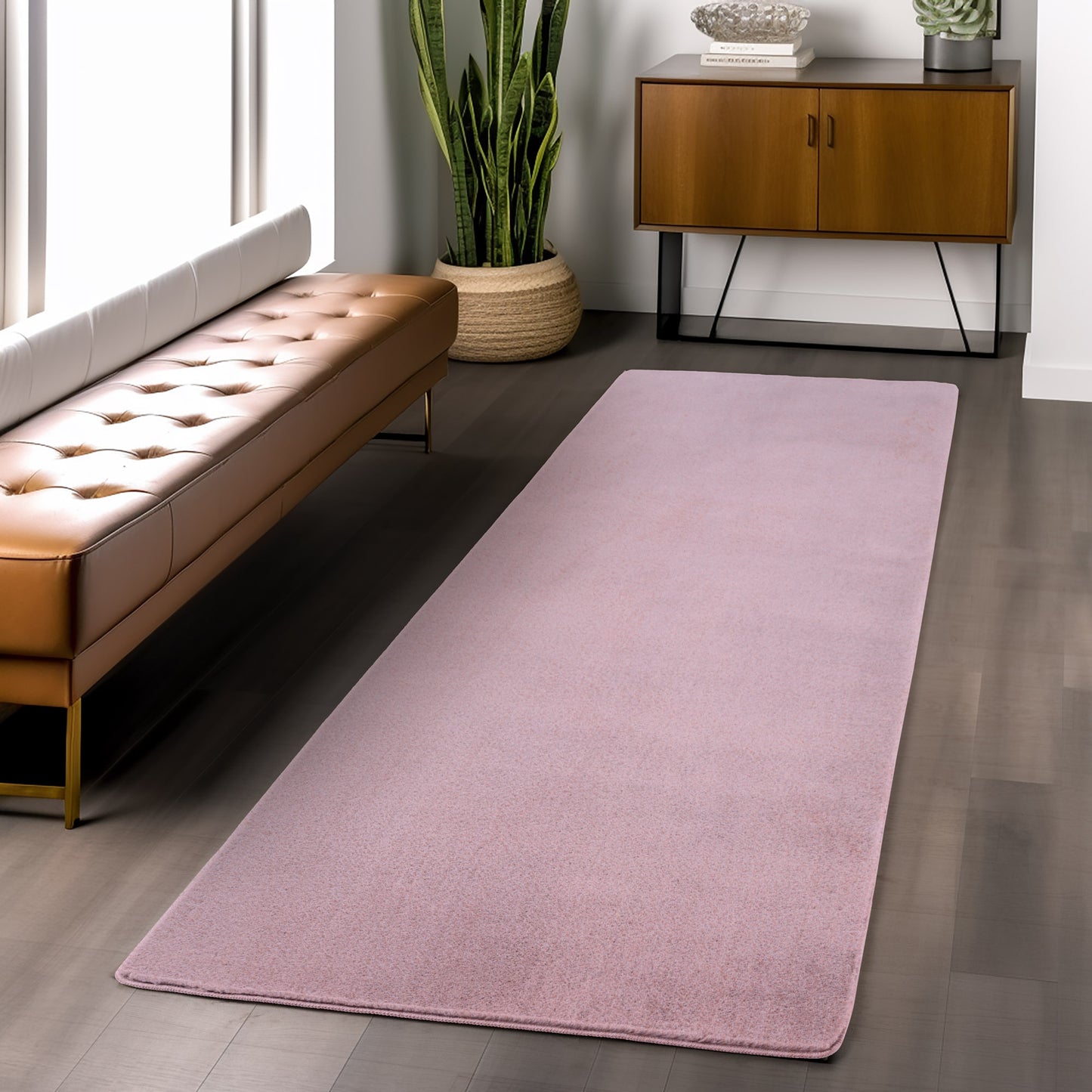 Snuggly Washable Plain Living Room Super Soft Anti Slip Area Rug - 9 Colours Available