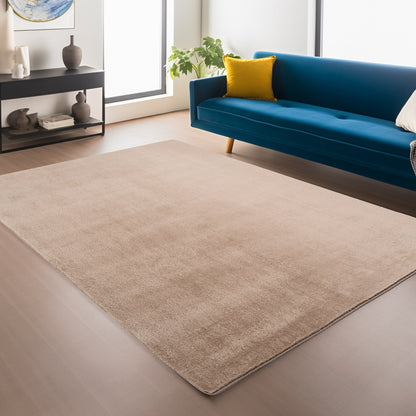 Snuggly Washable Plain Living Room Super Soft Anti Slip Area Rug - 9 Colours Available