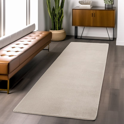 Snuggly Washable Plain Living Room Super Soft Anti Slip Area Rug - 9 Colours Available
