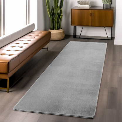 Snuggly Washable Plain Living Room Super Soft Anti Slip Area Rug - 9 Colours Available