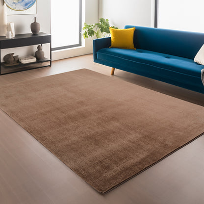 Snuggly Washable Plain Living Room Super Soft Anti Slip Area Rug - 9 Colours Available