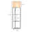 Corner Modern Floor Lamp with Shelves for Living Room, Bedroom, Grey