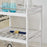 3-Tier Home Trolley Kitchen Storage w/ Steel Bars 4 Wheels Rolling Unit Organiser Living Room White