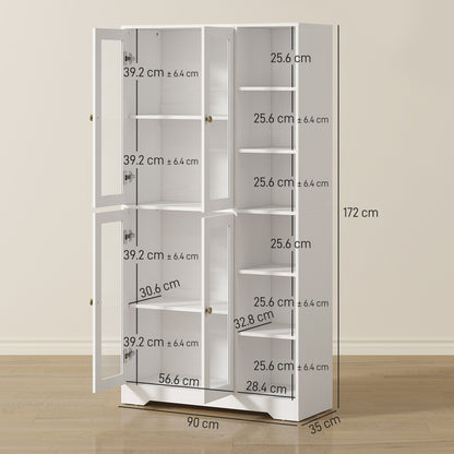 172 cm Tall Kitchen Cupboard, Pantry Storage Cabinet, White