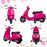 Vespa Licensed 12V Kids Electric Motorbike w/ 2 Training Wheels - Pink