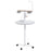 Bird Stand with Four Wheels, Perches, Stainless Steel Feed Bows, Round Tray, for Garden, Indoor, Outdoor - White