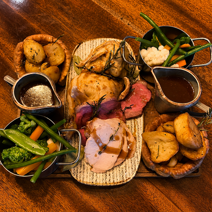 Sunday Roast Sharer for 2 People - Only £24.99 at The Tipsy in St. Peter! Enjoy Succulent Roast Sirloin Beef, Roast Chicken, Roasted Pork Loin & all The Trimmings!