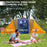 Large Camping Tent Tunnel Tent with 2 Bedroom and Living Area, 2000mm Waterproof, Portable with Bag for 4-6 Man, Orange