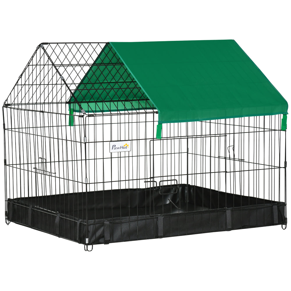 Guinea Pig Cage, Small Animal Habitat, Rabbit House w/ No Leaking Bottom, Safety Locking System, Top Roof