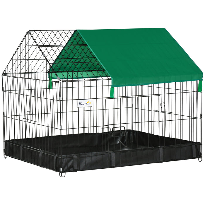 Guinea Pig Cage, Small Animal Habitat, Rabbit House w/ No Leaking Bottom, Safety Locking System, Top Roof