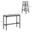 3 Piece Bar Table Set with 2 Stools, Industrial Bar Table and Stool Set, Dining Table and Chair Set for Small Space, Grey