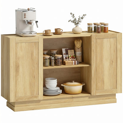 Sideboard Buffet Cabinet, Modern Farmhouse Storage Cabinet, Natural