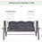 3 Seater Garden Swing Chair Outdoor Hammock Bench w/ Adjustable Canopy, Cushions and Cup Trays, Steel Frame, Grey