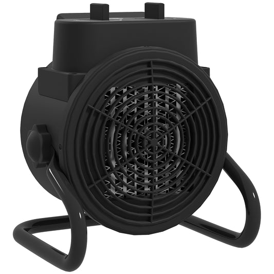 Portable Ceramic Electric Heater, 1500W Fan Space Heater, Black