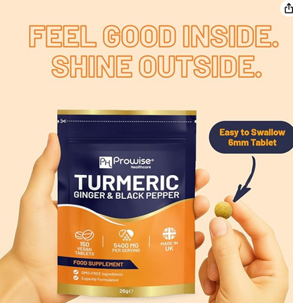 Turmeric Tablets 5400mg with Black Pepper, Ginger
