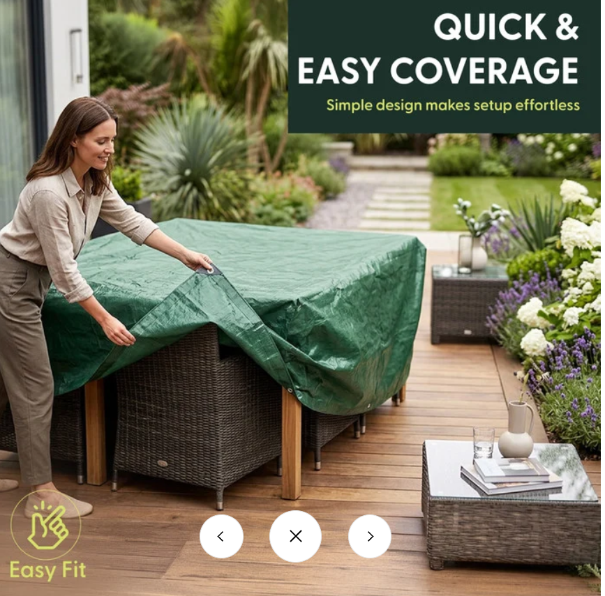 Kingfisher Garden Patio Furniture Cover Green Waterproof - NOW IN STOCK