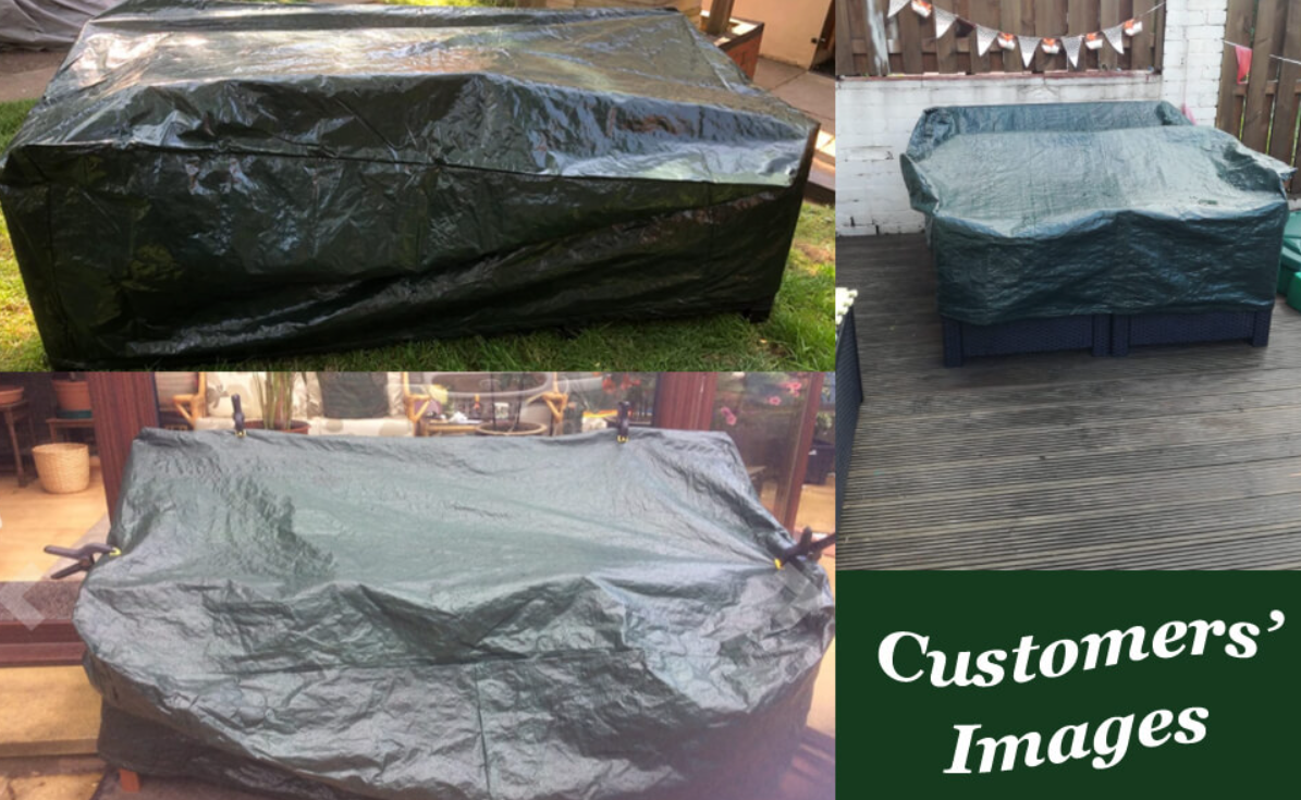 Kingfisher Garden Patio Furniture Cover Green Waterproof - NOW IN STOCK