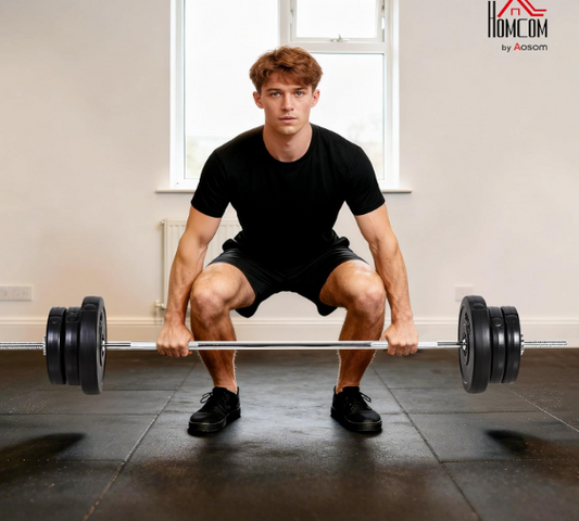 Dumbbell and Barbell Set with 65kg Adjustable Weights, for Home Gym